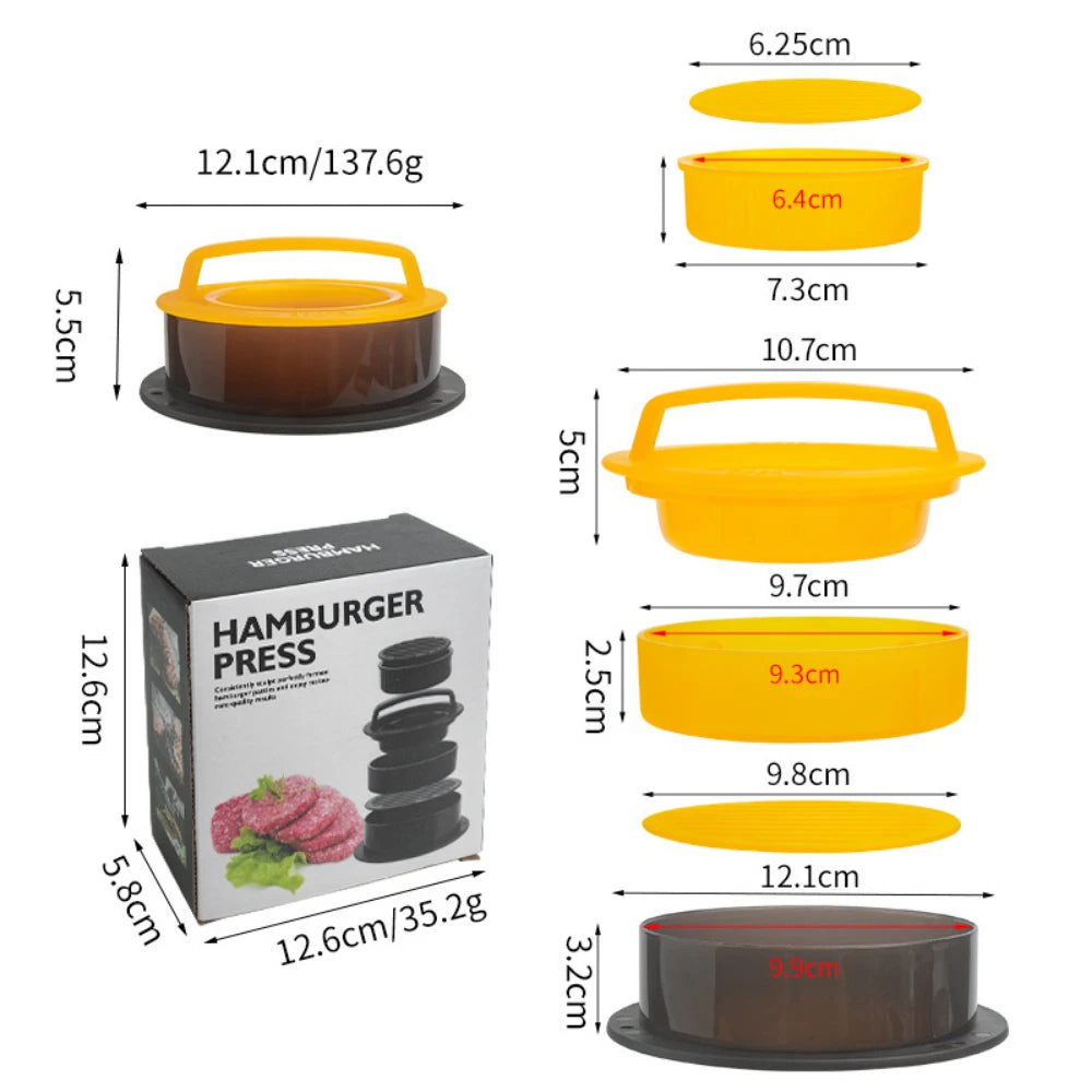 Create Perfect Patties with Our Round Hamburger Press - Food-Grade ABS Meat Helper for Juicy Burgers and Cutlets!