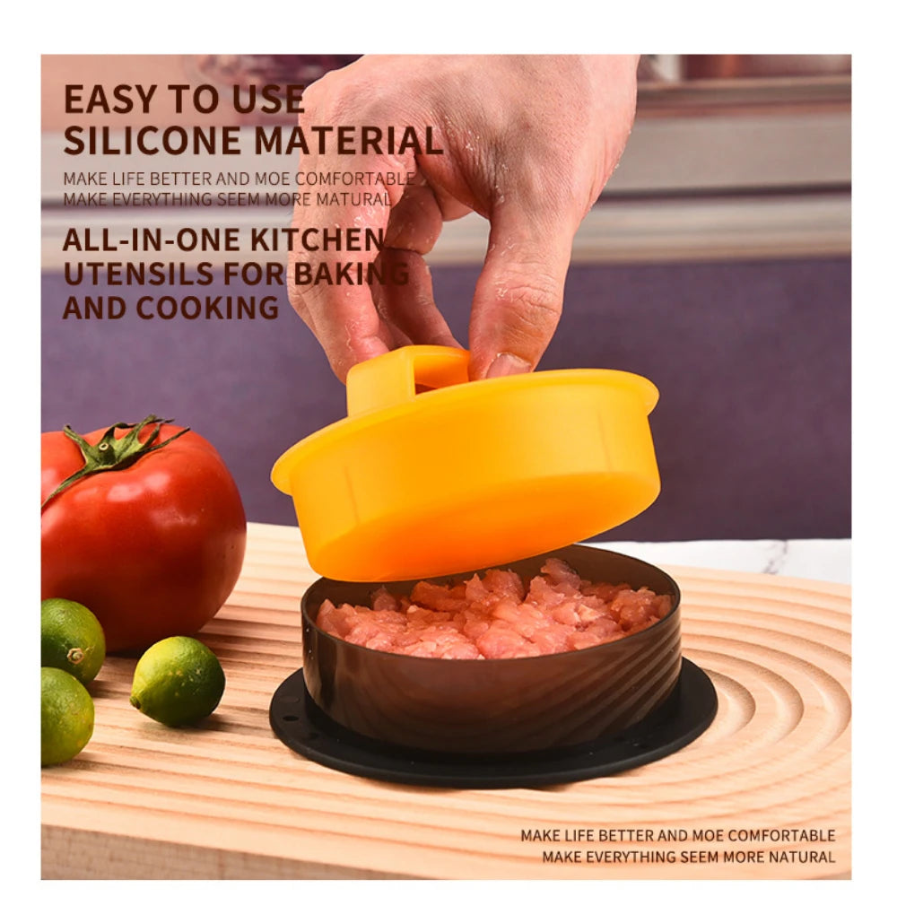 Create Perfect Patties with Our Round Hamburger Press - Food-Grade ABS Meat Helper for Juicy Burgers and Cutlets!
